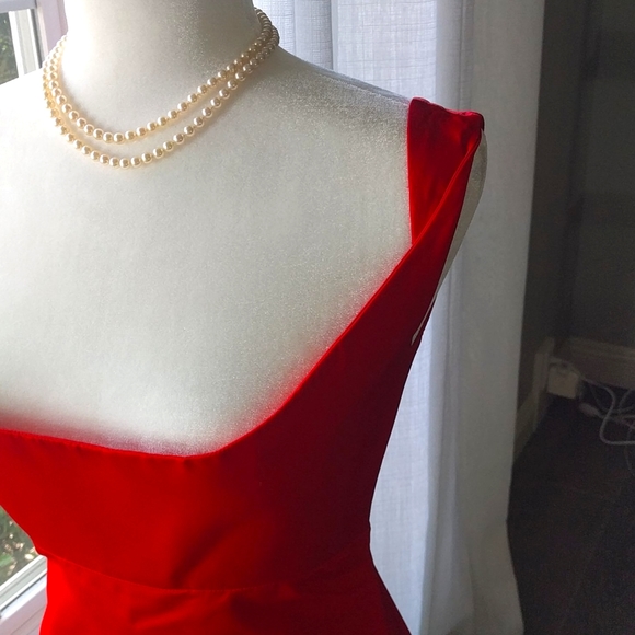 Minimalist Haute couture vintage 90s/2000s cocktail silk dress - Picture 2 of 4